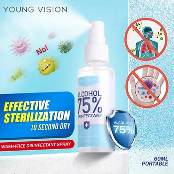60ml Portable 75% Alcohol Spray Disinfection Effective Sterilazation Spray Wash-Free Hand Sanitizer Disposable Hand Sanitizer
60ml Portable 75% Alcohol Spray Disinfection Effective Sterilazation Spray Wash-Free Hand Sanitizer Disposable Hand Sanitizer