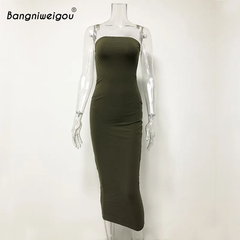 Женское платье с открытыми плечами Bangniweigou черный белый базовый облегающий
