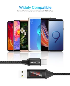 SOONHUA Type-C Charge Cable Charging Cables Fast Charging And Data Sync Cord 1m 5V 2.4A With Current/Voltage Display
SOONHUA Type-C Charge Cable Charging Cables Fast Charging And Data Sync Cord 1m 5V 2.4A With Current/Voltage Display