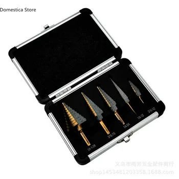 5 pcs Twist Drill Bit Set Shank Titanium Coated Straight Slot High Speed Steel Hole Cutter Set Step Drill Bits for Working
5 pcs Twist Drill Bit Set Shank Titanium Coated Straight Slot High Speed Steel Hole Cutter Set Step Drill Bits for Working