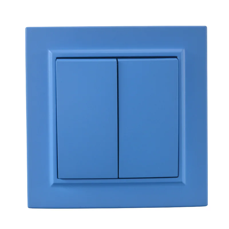 Light switch two gang one way Colorful European standard DIY Decorative wall switch 10A 250V legrand Schneider EP-02 Sky Blue
Light switch two gang one way Colorful European standard DIY Decorative wall switch 10A 250V legrand Schneider EP-02 Sky Blue