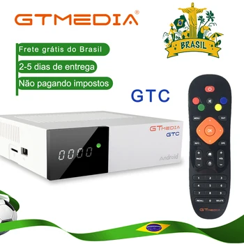Brazil GTMedia GTC Satellite Receiver 4K DVB-S2/T2/Cable ISDBT Android TV BOX Bluetooth Set Top Box Full HD 1080P
Brazil GTMedia GTC Satellite Receiver 4K DVB-S2/T2/Cable ISDBT Android TV BOX Bluetooth Set Top Box Full HD 1080P