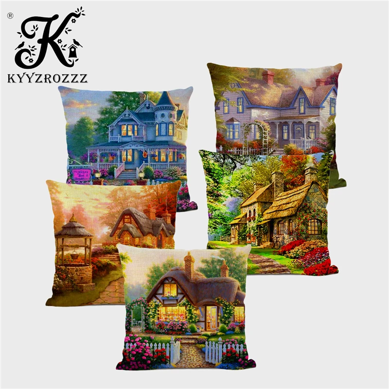 Art Oil Painting Cushion Cover American Country Garden Landscape Beautiful Fairy Tale European Home Hotel Sofa Linen Pillow Case
Art Oil Painting Cushion Cover American Country Garden Landscape Beautiful Fairy Tale European Home Hotel Sofa Linen Pillow Case