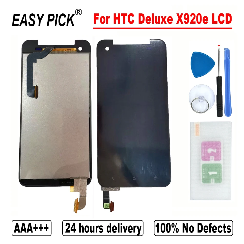 For HTC Deluxe X920e LCD Display Touch Screen Digitizer Assembly Free tools repairs part For HTC Butterfly X920d DLX LCD Screen
For HTC Deluxe X920e LCD Display Touch Screen Digitizer Assembly Free tools repairs part For HTC Butterfly X920d DLX LCD Screen