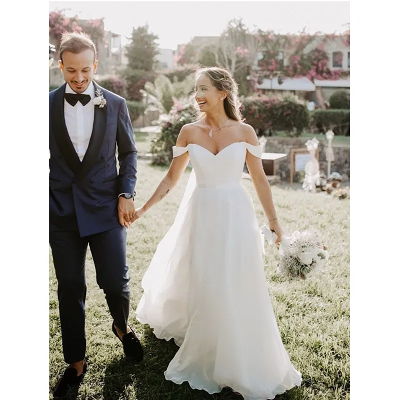 Modest Plus Size Boho Beach Wedding Dresses 2020 A Line Off Shoulder Country Tulle Greek Style Hippie vestidos de novia
Modest Plus Size Boho Beach Wedding Dresses 2020 A Line Off Shoulder Country Tulle Greek Style Hippie vestidos de novia
