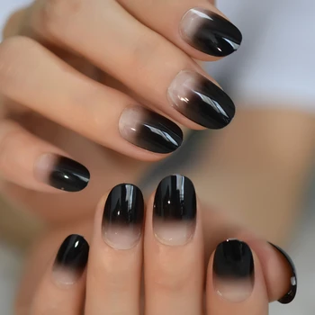 Black Round French Nail Gradient Short Shiny Daily Artificial Fingernail Salon Abs Prevalent Nail Art Tips
Black Round French Nail Gradient Short Shiny Daily Artificial Fingernail Salon Abs Prevalent Nail Art Tips