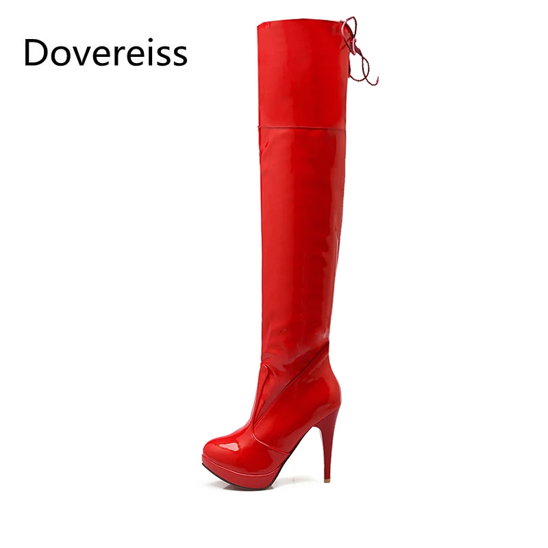 Winter For Woman Fashion Sexy Pointed Toe Shoes Red White Zipper Clear Heels Boots Stilettos Heels Over The Knee Boots 33-43
Winter For Woman Fashion Sexy Pointed Toe Shoes Red White Zipper Clear Heels Boots Stilettos Heels Over The Knee Boots 33-43
