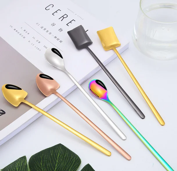 100PCS Sharp Square Round Shaped Milk Tea Coffee Scoop Stainless Steel Coffee Spoon Dessert Spoon Cafe spade spoon
100PCS Sharp Square Round Shaped Milk Tea Coffee Scoop Stainless Steel Coffee Spoon Dessert Spoon Cafe spade spoon