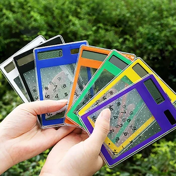 8 Digit Touch Screen Transparent Solar Calculator Student Stationery Outdoor Portable Ultra-thin Clear Scientific Calculator
8 Digit Touch Screen Transparent Solar Calculator Student Stationery Outdoor Portable Ultra-thin Clear Scientific Calculator