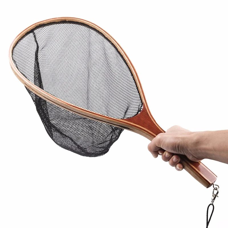 Fly Fishing Net wooden handl Landing Soft Rubber Mesh Trout fish Catch and Release Fishing Net Black
Fly Fishing Net wooden handl Landing Soft Rubber Mesh Trout fish Catch and Release Fishing Net Black
