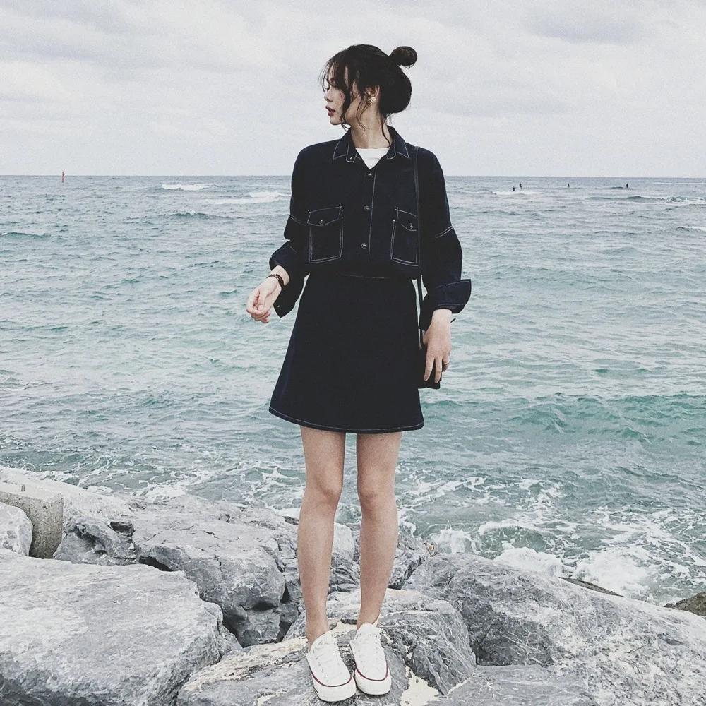 Photo Shoot 2019 Spring New Style Korean-style WOMEN'S Wear Retro Laziness-Style INS Cropped Jacket + Skirt Two-Piece Set
Photo Shoot 2019 Spring New Style Korean-style WOMEN'S Wear Retro Laziness-Style INS Cropped Jacket + Skirt Two-Piece Set