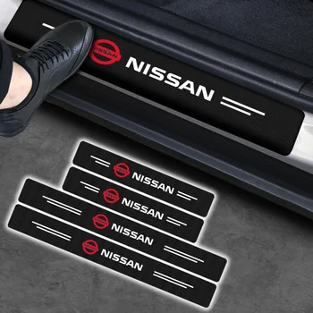 

Car Carbon Fiber Auto Door Sill Protector Sticker for Nissans Tiida Sylphy Teana Note X-trail 1 2 T31 T32 Serena Almera Qashqai