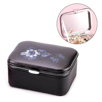 Protable Leather Bracelet Box Earrings Necklace Storage Organizer with Mirror
Protable Leather Bracelet Box Earrings Necklace Storage Organizer with Mirror