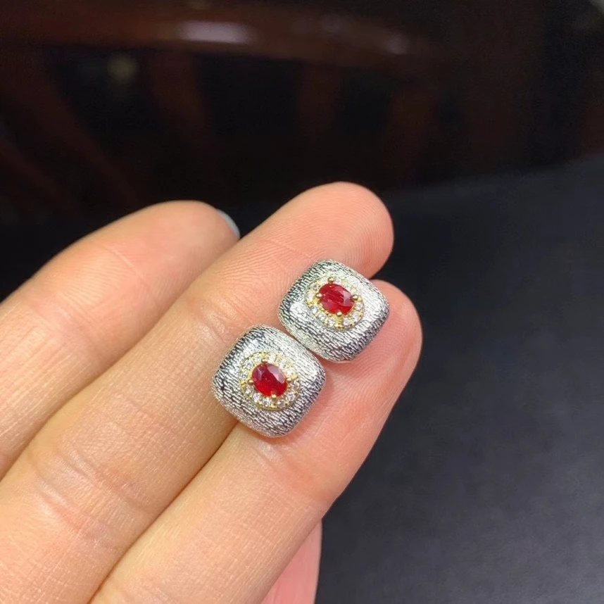 Elegant lovely square Pillow natural red ruby earrings Natural gemstone earrings 925 silver women wedding gift jewelry
Elegant lovely square Pillow natural red ruby earrings Natural gemstone earrings 925 silver women wedding gift jewelry