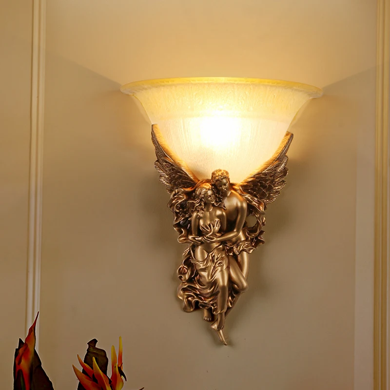 European retro wall lamp angel bedroom bedside lamp living room TV background wall light retro lamp LED hotel villa aisle lamp
European retro wall lamp angel bedroom bedside lamp living room TV background wall light retro lamp LED hotel villa aisle lamp
