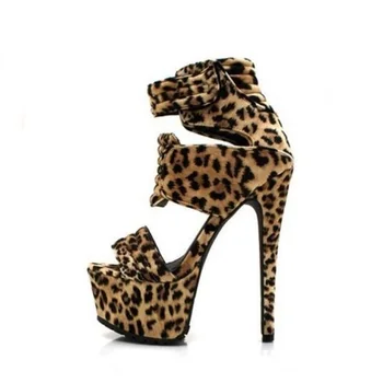 16 CM High Heels Leopard Print Woman Pump Sandals 5.5 CM Platform Peep Toe Cool Woman Nightclub Dress Shoe Big Szie 43
16 CM High Heels Leopard Print Woman Pump Sandals 5.5 CM Platform Peep Toe Cool Woman Nightclub Dress Shoe Big Szie 43