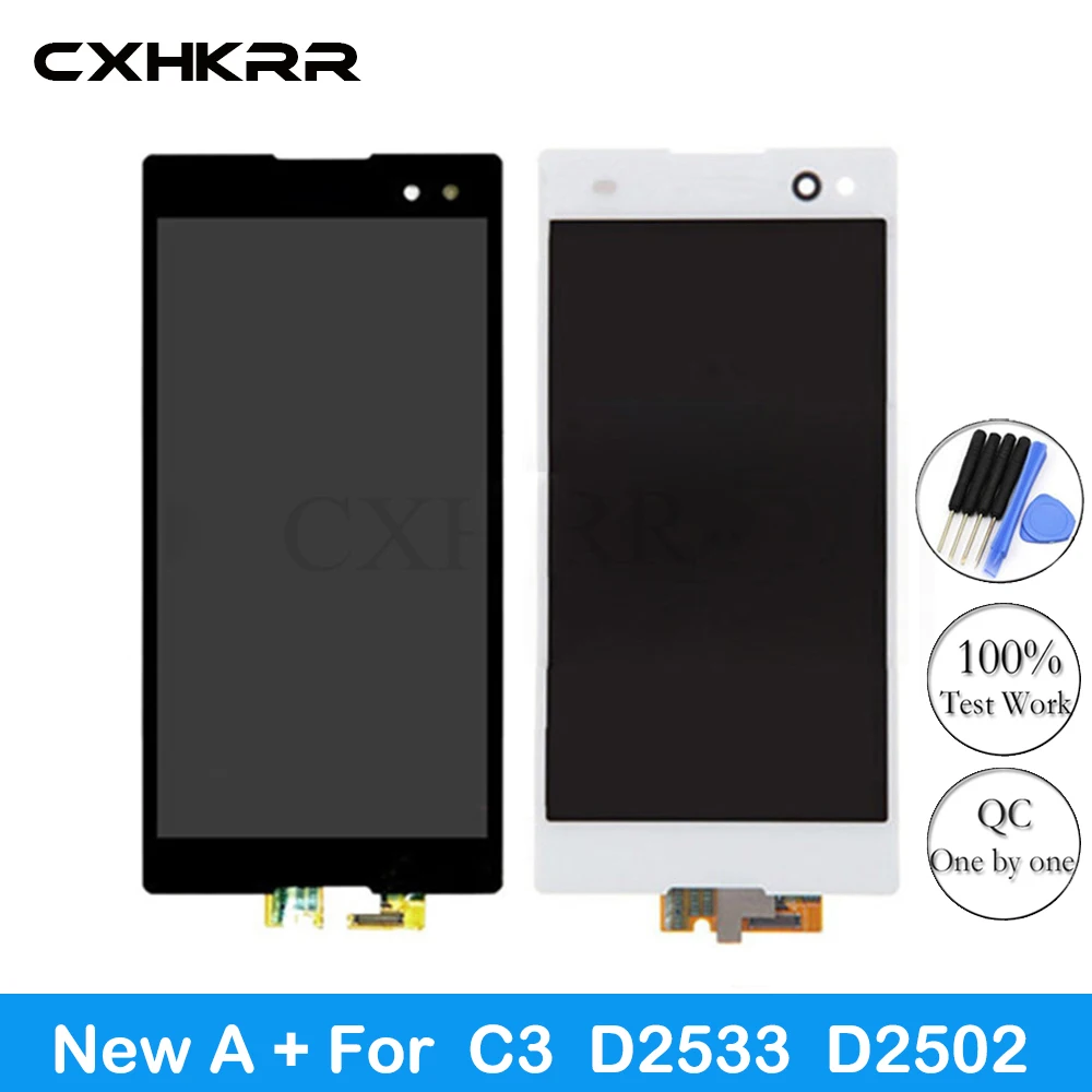 High quality 100% Test LCD Touch Display Screen Digitizer Assembly For Sony C3 D2533 D2502 LCD White/Black LCD screen
High quality 100% Test LCD Touch Display Screen Digitizer Assembly For Sony C3 D2533 D2502 LCD White/Black LCD screen