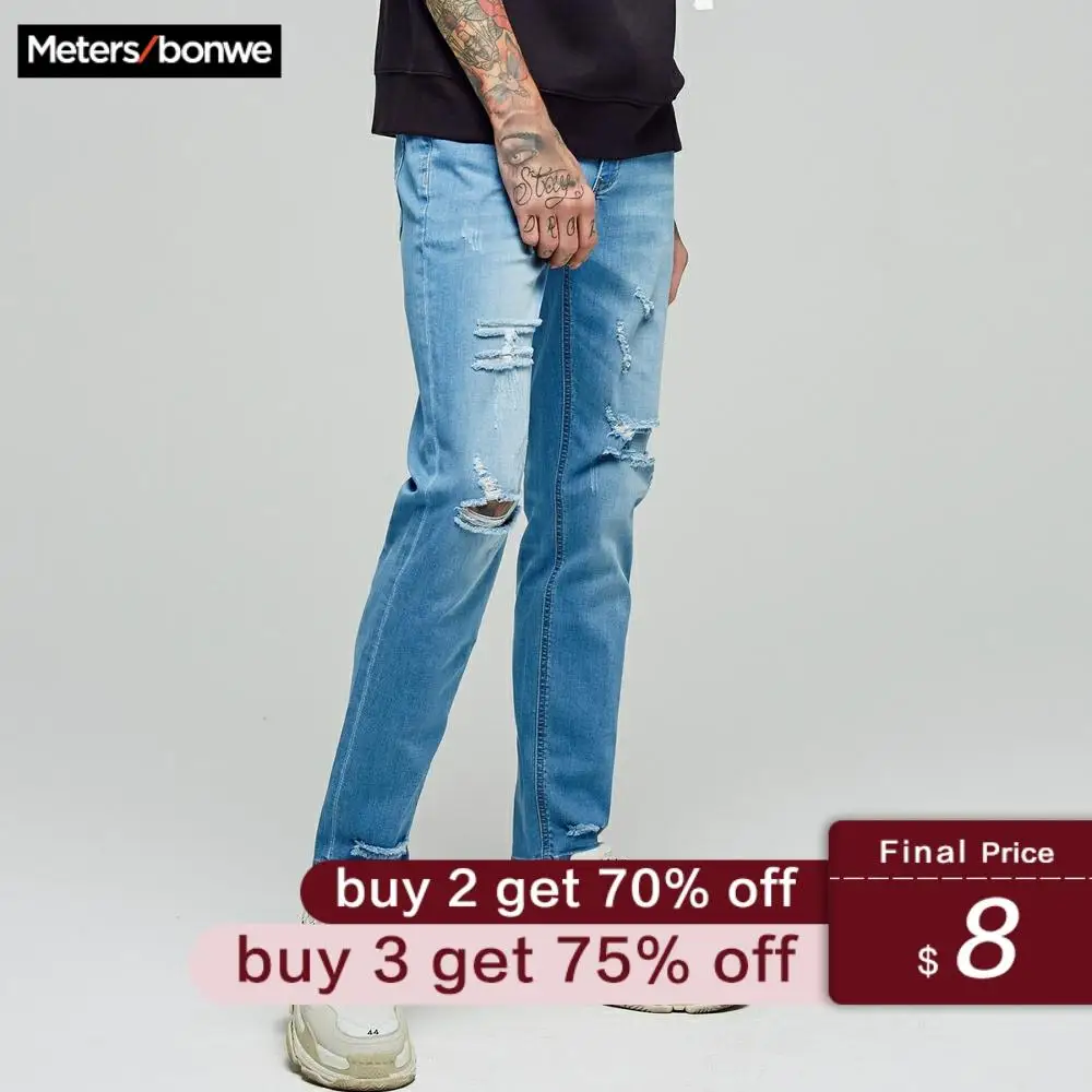 Metersbonwe Straight Hole Jeans Men 2019 Spring Autumn New Casual Youth Trend Slim Jeans Mens Pants Men Trousers
Metersbonwe Straight Hole Jeans Men 2019 Spring Autumn New Casual Youth Trend Slim Jeans Mens Pants Men Trousers