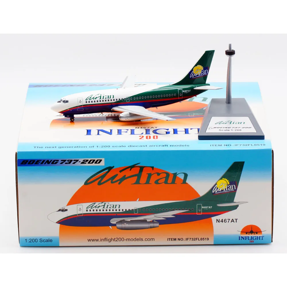 1:200 Alloy Collectible Plane Gift INFLIGHT IF732FL0519 AIRTRAN Airlines Boeing 737-200 Diecast Aircraft Jet Model N467AT
1:200 Alloy Collectible Plane Gift INFLIGHT IF732FL0519 AIRTRAN Airlines Boeing 737-200 Diecast Aircraft Jet Model N467AT
