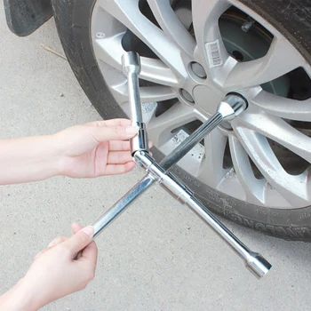 Lug Wrench Thickened Folding Chrome Vanadium Steel Car Wheel Extended 4 Way Universal Tool Cross Heavy Duty Tire Repair Portable
Lug Wrench Thickened Folding Chrome Vanadium Steel Car Wheel Extended 4 Way Universal Tool Cross Heavy Duty Tire Repair Portable