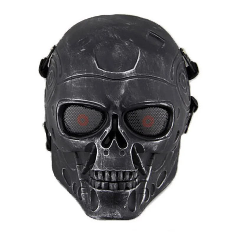 Airsoft mask Terminator Skull Protective Black Tactical Full Face Mask Military Army Paintball CS Wargame Halloween Party
Airsoft mask Terminator Skull Protective Black Tactical Full Face Mask Military Army Paintball CS Wargame Halloween Party