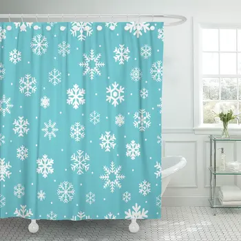 Blue Snow Christmas Snowflakes Flake Pattern Cold Endless Xmas Bathroom Curtains Waterproof Polyester Fabric 60 x 72 inches Set
Blue Snow Christmas Snowflakes Flake Pattern Cold Endless Xmas Bathroom Curtains Waterproof Polyester Fabric 60 x 72 inches Set