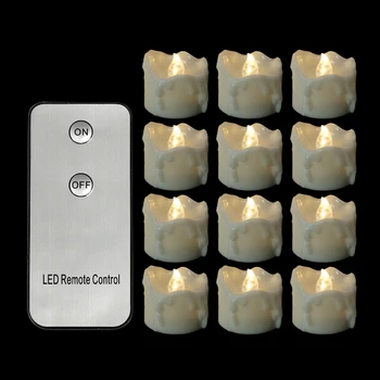 12 PCS Remote Control Warm White Flickering Tea Candle Romantic Flameless LED Candle Light For Home Festival Wedding Party
12 PCS Remote Control Warm White Flickering Tea Candle Romantic Flameless LED Candle Light For Home Festival Wedding Party