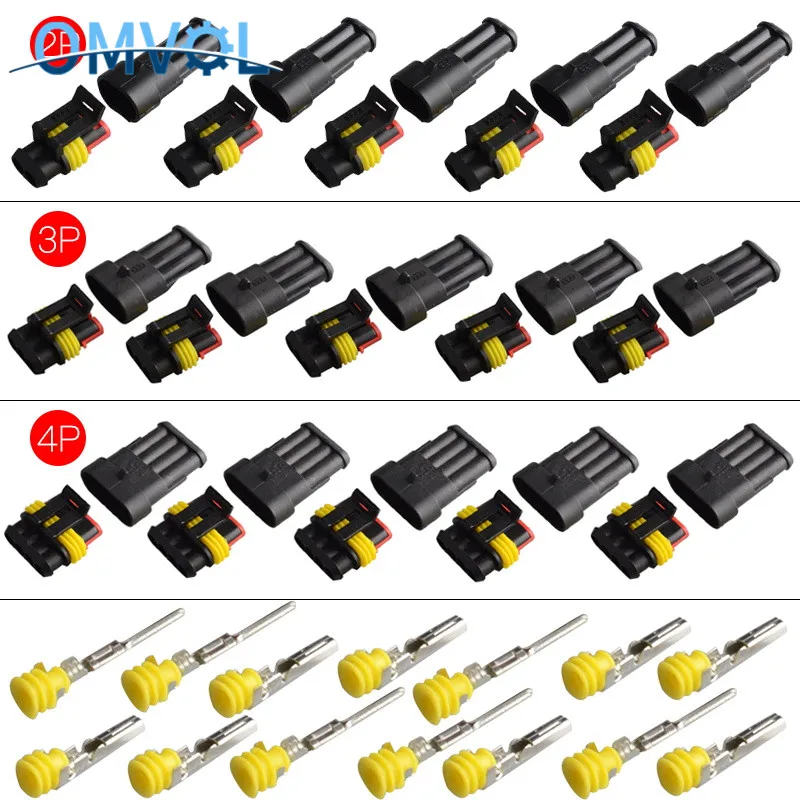 15sets 2/3/4Pin Way Waterproof Electrical Wire Connector Plug | Обустройство дома