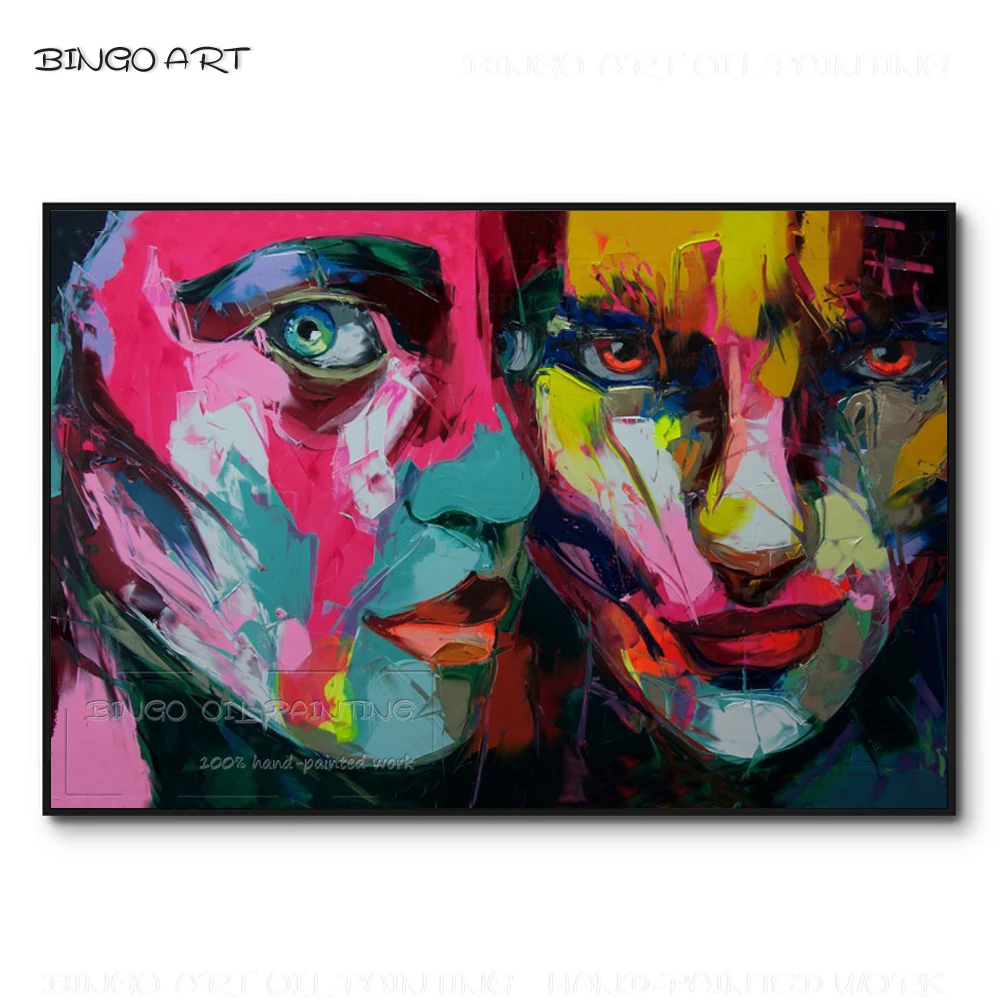 Gifted Artist Hand-painted High Quality Abstract Knife Figure Painting on Canvas 2 Persons Abstract Portrait Acrylic Painting
Gifted Artist Hand-painted High Quality Abstract Knife Figure Painting on Canvas 2 Persons Abstract Portrait Acrylic Painting