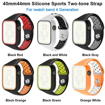 For Apple Watch 4 iWatch 4 Series Silicone Watch Band Strap 40mm 44mm Replacement Wrist Strap Sports Two-Colors Bracelet Strap
For Apple Watch 4 iWatch 4 Series Silicone Watch Band Strap 40mm 44mm Replacement Wrist Strap Sports Two-Colors Bracelet Strap
