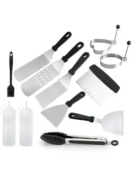 12PCS Griddle Accessories Set Professional Barbecue Tool Kit Stainless Steel Barbecue Combination BBQ Grill
12PCS Griddle Accessories Set Professional Barbecue Tool Kit Stainless Steel Barbecue Combination BBQ Grill