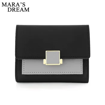Mara's Dream 2019 Stitching Color Women's 3 Fold Square Wallet Metal Decorative Buckle Two-color Coin Purse Student Wallet
Mara's Dream 2019 Stitching Color Women's 3 Fold Square Wallet Metal Decorative Buckle Two-color Coin Purse Student Wallet