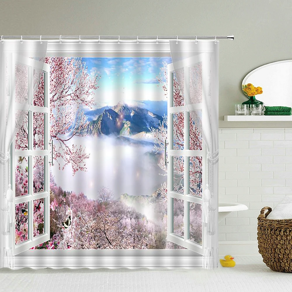 Waterproof Fabric Shower Curtains 3D Printed Flowers Bathroom Curtain Rose plant leaves Decor With Hooks Bath Curtains
Waterproof Fabric Shower Curtains 3D Printed Flowers Bathroom Curtain Rose plant leaves Decor With Hooks Bath Curtains