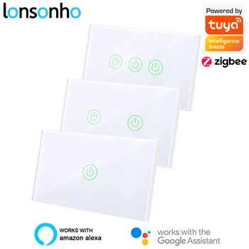 Lonsonho Tuya Zigbee Wifi Smart Touch Switch US Wall Light Switches Smartlife App Wireless Remote Control Alexa Google Home
Lonsonho Tuya Zigbee Wifi Smart Touch Switch US Wall Light Switches Smartlife App Wireless Remote Control Alexa Google Home