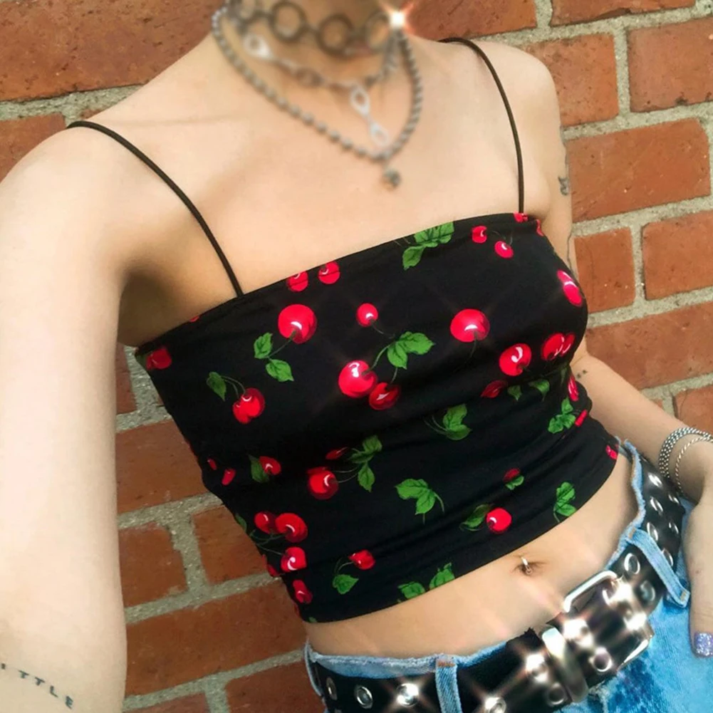 Slim Fit Clubwear Shopping Women Camisole Casual Daily Cherry Print Crop Top All Match Off Shoulder Sexy Summer Spaghetti Strap
Slim Fit Clubwear Shopping Women Camisole Casual Daily Cherry Print Crop Top All Match Off Shoulder Sexy Summer Spaghetti Strap