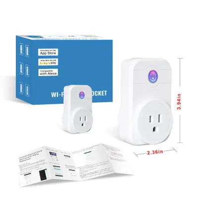 Alexa smart socket WiFi socket mobile phone timing remote control smart home US standard socket
Alexa smart socket WiFi socket mobile phone timing remote control smart home US standard socket