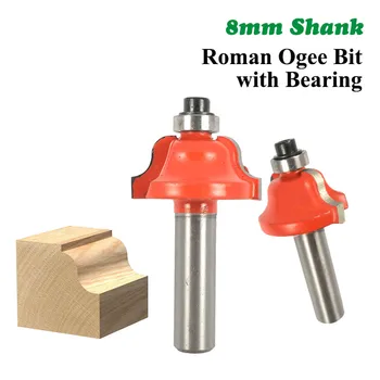 8mm Shank Milling Cutter Woodwork Roman Ogee Bit Bearing Double Edging Router Bit For Woodworking End Mill Milling Tools MC02024
8mm Shank Milling Cutter Woodwork Roman Ogee Bit Bearing Double Edging Router Bit For Woodworking End Mill Milling Tools MC02024