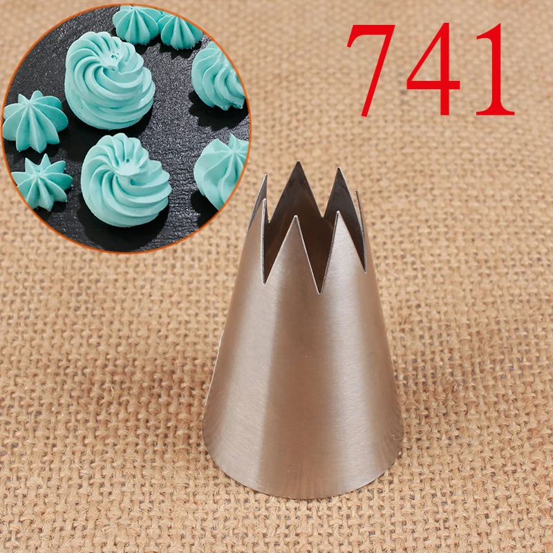 #741 Large Size Open Star Piping Tips Cake Decorating Tools Stainless Steel Icing Nozzle Cream Nozzles Pastry Tips
#741 Large Size Open Star Piping Tips Cake Decorating Tools Stainless Steel Icing Nozzle Cream Nozzles Pastry Tips