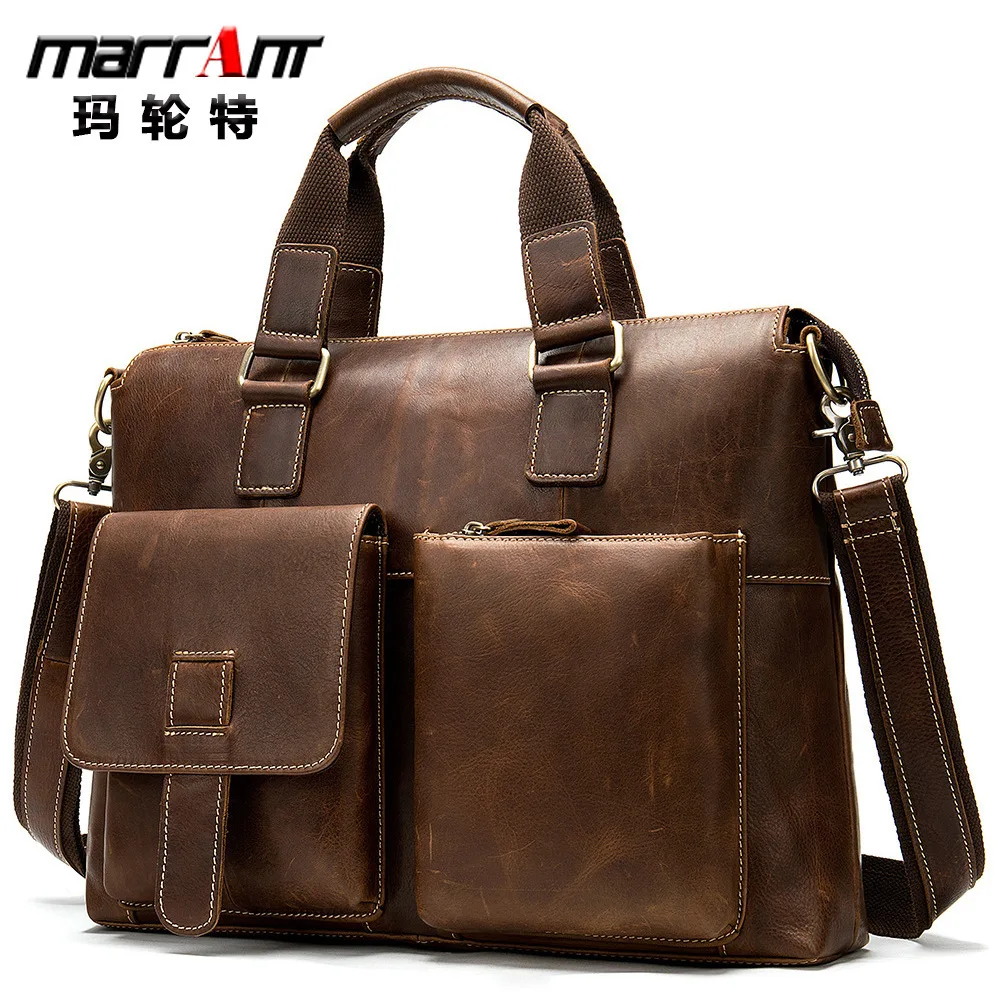 Genuine Leather Male Leisure Business Hand Official Document Baotou Layer Cowhide Men Single Shoulder Bag Oblique
Genuine Leather Male Leisure Business Hand Official Document Baotou Layer Cowhide Men Single Shoulder Bag Oblique