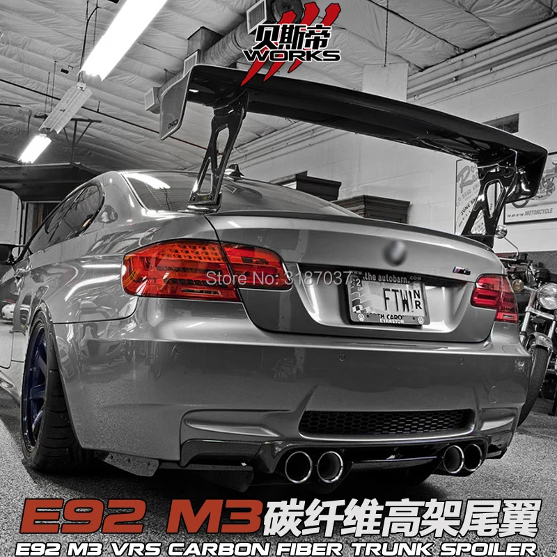For BMW M3 E90 E92 E46 F30 GTS Style 100% Carbon Fiber Universal Rear Wing Spoiler
For BMW M3 E90 E92 E46 F30 GTS Style 100% Carbon Fiber Universal Rear Wing Spoiler