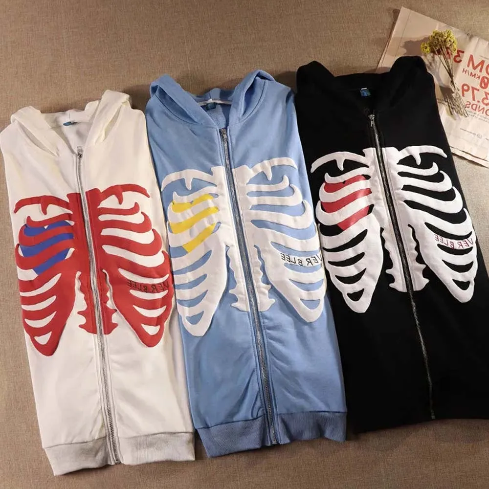 Y2K Harajuku Korean Style Loose Skeleton Zip Up Hoodie Goth Grunge Long Sleeve Hooded Jacket Retro Black Oversized Sweatshirt
Y2K Harajuku Korean Style Loose Skeleton Zip Up Hoodie Goth Grunge Long Sleeve Hooded Jacket Retro Black Oversized Sweatshirt