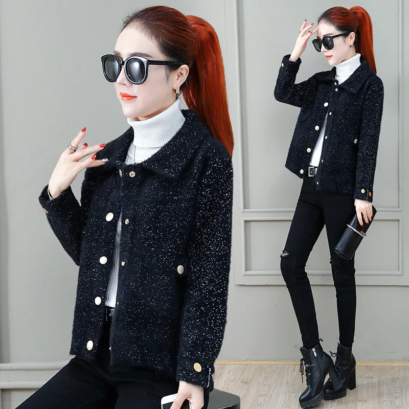 Graceful Coat Women's 2019 New Style Fashion Autumn & Winter Faux Mink Cashmere Short Tops Winter Korean-style Versatile Coat
Graceful Coat Women's 2019 New Style Fashion Autumn & Winter Faux Mink Cashmere Short Tops Winter Korean-style Versatile Coat