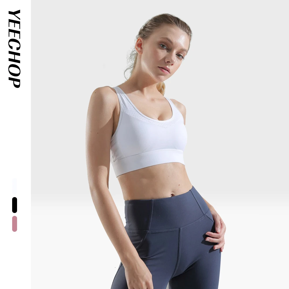 Yeechop High Impact Yoga Bra Top Seamless Mesh Gym Sport Bra Fitness Workout Top For Women Push Up Racerback shape
Yeechop High Impact Yoga Bra Top Seamless Mesh Gym Sport Bra Fitness Workout Top For Women Push Up Racerback shape