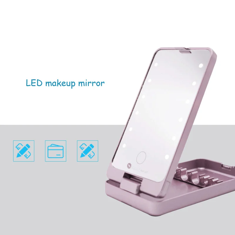 LED Makeup Mirror Folding Mirror 360 Degree Rotating Storage Box Dormitory Small Mirror Dressing High Light Can Touch
LED Makeup Mirror Folding Mirror 360 Degree Rotating Storage Box Dormitory Small Mirror Dressing High Light Can Touch