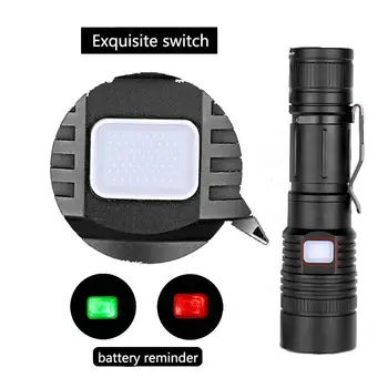 Powerful XHP50 LED Flashlight Zoomable LED Torch Light USB Rechargeable Torch Flashlight Survival Flashlight
Powerful XHP50 LED Flashlight Zoomable LED Torch Light USB Rechargeable Torch Flashlight Survival Flashlight