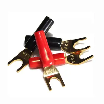 8-50pcs Gold plated Y Spade Plug None Plated Spade Fork Screw Locking Connector for speaker Cable
8-50pcs Gold plated Y Spade Plug None Plated Spade Fork Screw Locking Connector for speaker Cable