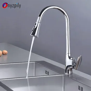 Chrome Kitchen Faucets Pull Out 2 Outlet Water Modes Kitchen Tap Single Handle Single Hole Handle Swivel 360 Degree Water Mixer
Chrome Kitchen Faucets Pull Out 2 Outlet Water Modes Kitchen Tap Single Handle Single Hole Handle Swivel 360 Degree Water Mixer