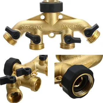 3/4 Inch Brass 4 Way Hose Pipe Splitter Nozzle Tap Connectors Garden Irrigation R9UC
3/4 Inch Brass 4 Way Hose Pipe Splitter Nozzle Tap Connectors Garden Irrigation R9UC