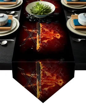 Skull Flame Red Piano Table Runner Table Flag Home Party Decorative Tablecloth Table Runners
Skull Flame Red Piano Table Runner Table Flag Home Party Decorative Tablecloth Table Runners