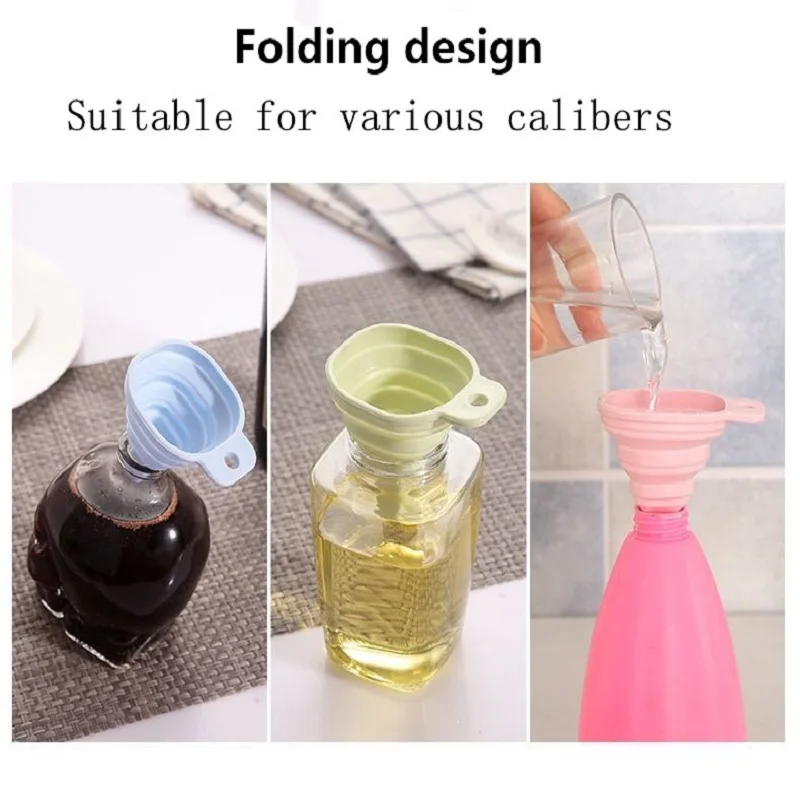 Kitchen Tools High Quality Food Grade Silicone Gel Folding Funnel Folding Telescopic Long Neck Funnel Liquid Filling
Kitchen Tools High Quality Food Grade Silicone Gel Folding Funnel Folding Telescopic Long Neck Funnel Liquid Filling